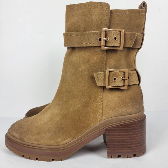 Naturalizer Trina Accent Mid Round Toe Block Heel Zip up Boot brown 9.5M - Picture 4 of 16